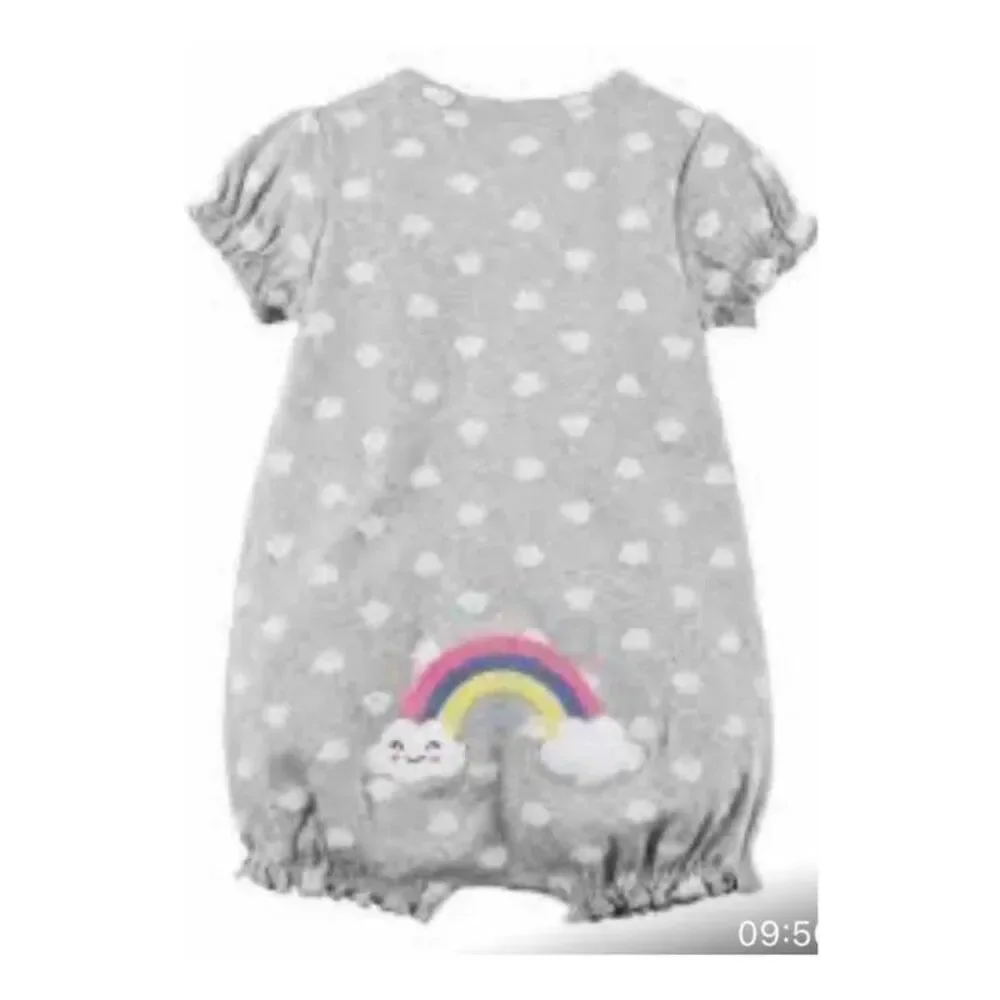 Baby Girls Carters Carters Rainbow Baby Sunshine Shortall Romper - Sz 18 mo
